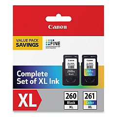 Canon 3706C005 (CL-261XL/PG-260XL) High-Yield Ink, Black/Color