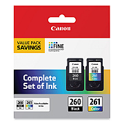 Canon 3725C006 (CL-261/PG-260) Ink, Black/Color