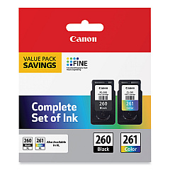 Canon 3725C006 (CL-261/PG-260) Ink, Black/Color
