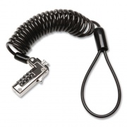 Kensington Slim Portable Combination Lock for Standard Slot, 6 ft Carbon Steel Cable, Black/Silver (K60625WW)