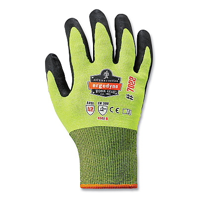 ergodyne ProFlex 7022-CASE ANSI A2 Coated CR Gloves DSX, Lime, Medium, 144 Pairs/Carton (EGO17873)