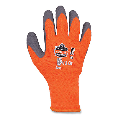 ergodyne ProFlex 7401-CASE Coated Lightweight Winter Gloves, Orange, 2X-Large, 144 Pairs/Carton (EGO17896)