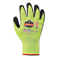 ergodyne ProFlex 7021 Hi-Vis Nitrile-Coated CR Gloves, Lime, X-Large, Pair (EGO17965)