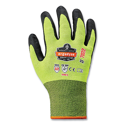 ergodyne ProFlex 7022 ANSI A2 Coated CR Gloves DSX, Lime, Medium, Pair (EGO17973)