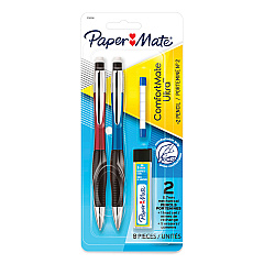 Paper Mate ComfortMate Ultra Pencil Starter Set, 0.7 mm, HB (#2), Black Lead, Assorted Barrel Colors, 2/Pack (PAP1738796)