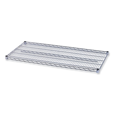 Alera Industrial Wire Shelving Extra Wire Shelves, 48w x 24d, Silver, 2 Shelves/Carton (ALESW584824SR)