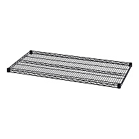 Alera Industrial Wire Shelving Extra Wire Shelves, 48w x 24d, Black, 2 Shelves/Carton (ALESW584824BL)