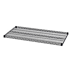 Alera Industrial Wire Shelving Extra Wire Shelves, 48w x 24d, Black, 2 Shelves/Carton (ALESW584824BL)