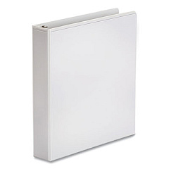 Universal Economy Round Ring View Binder, 3 Rings, 1.5" Capacity, 11 x 8.5, White, 12/Carton (UNV20972CT)