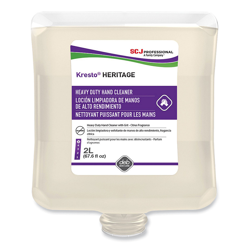 SC Johnson Professional Kresto Heritage Heavy Duty Hand Cleaner Refill, Fresh Scent, 2 L, 4/Carton (09107)