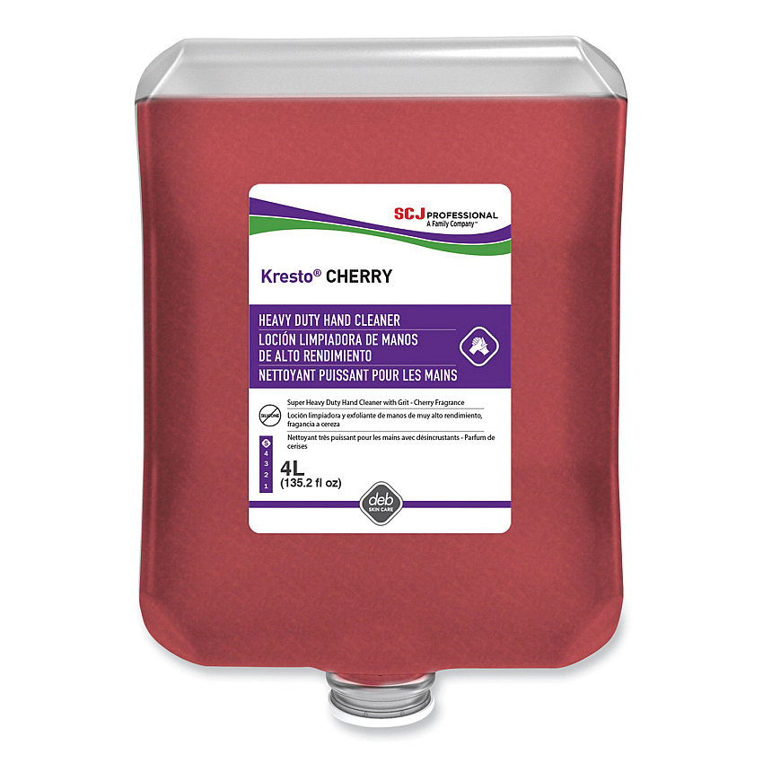SC Johnson Professional Kresto Cherry Heavy Duty Hand Cleaner Refill, Cherry Scent, 4 L, 4/Carton (KCH4LTR)