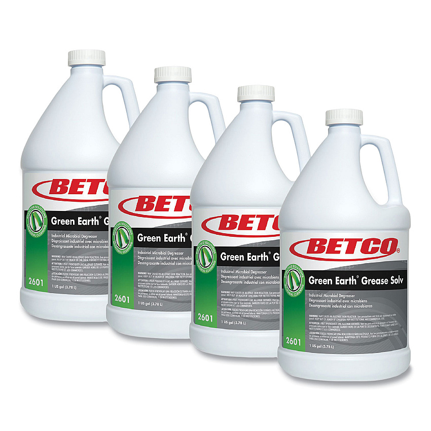 Betco BioActive Solutions Grease Solv, Orange Scent, 1 gal Bottle, 4/Carton (BET26010400)