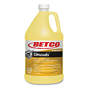 Betco Symplicty Citrusuds Manual Dishwashing Detergent, Lemon Scent, 1 gal Bottle, 4/Carton (BET21090400)