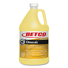 Betco Symplicty Citrusuds Manual Dishwashing Detergent, Lemon Scent, 1 gal Bottle, 4/Carton (BET21090400)