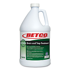 Betco BioActive Solutions Drain and Trap Treatment, Ocean Scent, 1 gal Bottle, 4/Carton (BET26000400)