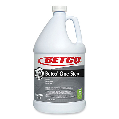 Betco One Step Floor Restorer, Lemon Scent, 1 gal Bottle, 4/Carton (BET6180400)