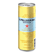 San Pellegrino Essenza Flavored Mineral Water, Lemon and Lemon Zest, 11.15 oz Can, 8/Pack (NLE12394352)