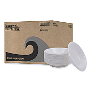Boardwalk Hi-Impact Plastic Dinnerware, Bowl, 10 to 12 oz, White, 1,000/Carton (BWKBOWLHIPS12WH)