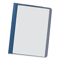 Universal Clear Front Report Covers with Fasteners, Three-Prong Fastener, 0.5" Capacity,  8.5 x 11, Clear/Dark Blue, 25/Box (UNV56138)