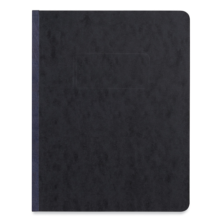 Universal Pressboard Report Cover, Two-Piece Prong Fastener, 3" Capacity, 8.5 x 11, Black/Black (UNV80571)