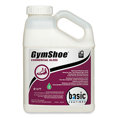 Betco GymShoe Gloss Sport Finish, Mild Scent, 1 gal Bottle, 4/Carton (BETB16774312)