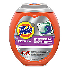 Tide Hygienic Clean Heavy 10x Duty Power Pods, Spring Meadow Scent, 81 oz Tub, 48 Pods/Tub, 4 Tubs/Carton (PGC53437CT)