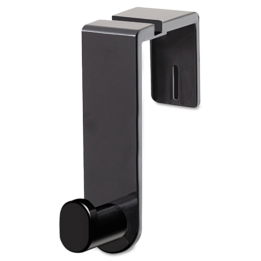 Safco Plastic Coat Hook, 1-Hook, 1.75 x 5.25 x 4, Black (SAF4224BL)