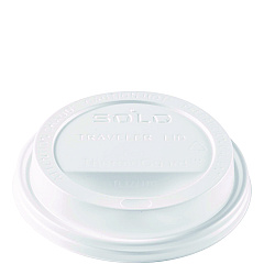 Solo Traveler Sip Through Lids for ThermoGuard Hot Cups, Fits 12, 16, 20, 24 oz, White, 1,200/Carton (DCCTL1224TG)