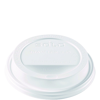 Solo Traveler Sip Through Lids for ThermoGuard Hot Cups, Fits 12, 16, 20, 24 oz, White, 1,200/Carton (DCCTL1224TG)