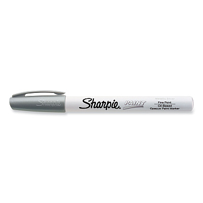 Sharpie Permanent Paint Marker, Fine Bullet Tip, Silver (SAN35545)