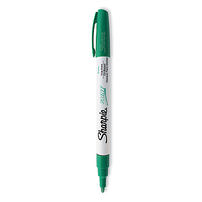 Sharpie Permanent Paint Marker, Fine Bullet Tip, Green (SAN35537)