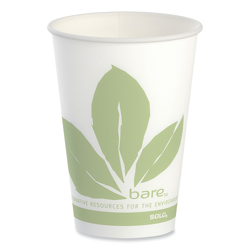 Solo Bare Eco-Forward Paper Cold Cups, 7 oz, Green/White, 100/Sleeve, 20 Sleeves/Carton (SCCR7BBBB)