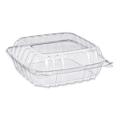 Dart ClearSeal Hinged-Lid Plastic Containers, 8.22w x 3.02h, Clear, Plastic, 250/Carton (DCCPET90PST1)
