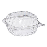 Dart ClearSeal Hinged-Lid Plastic Containers, 5.86w x 3.11h, Clear, Plastic, 500/Carton (DCCPET57PST1)