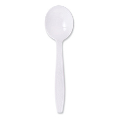 Solo Guildware Extra Heavyweight Plastic Cutlery, Soup Spoons, White, 1,000/Carton (SCCGD8SW)