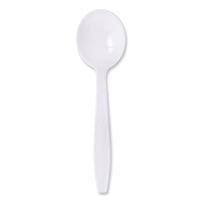 Solo Guildware Extra Heavyweight Plastic Cutlery, Soup Spoons, White, 1,000/Carton (SCCGD8SW)