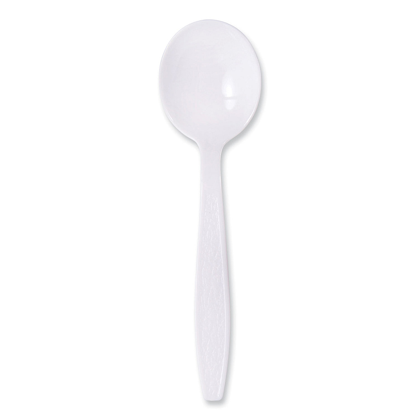 Solo Guildware Extra Heavyweight Plastic Cutlery, Soup Spoons, White, 1,000/Carton (SCCGD8SW)