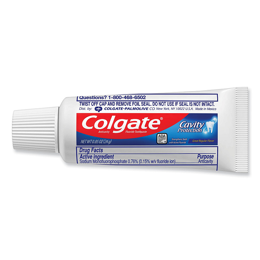 Colgate Toothpaste, Personal Size, 0.85 oz Tube, Unboxed, 240/Carton (CPC09782)