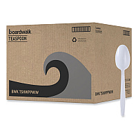 Boardwalk Heavyweight Wrapped Polypropylene Cutlery, Teaspoon, White, 1,000/Carton (BWKTSHWPPWIW)