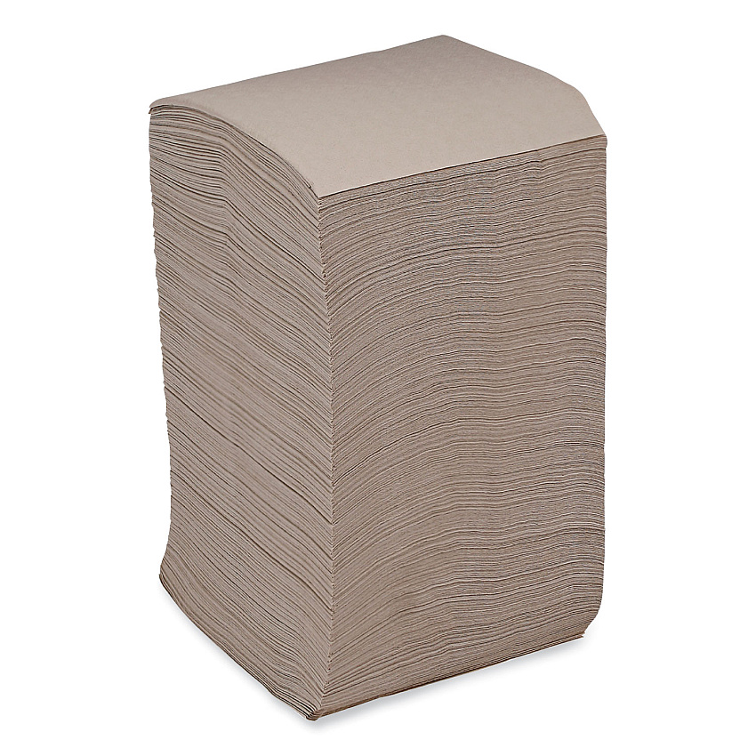 Boardwalk Beverage Napkins, 1-Ply, 9.5" x 9.5", Kraft, 500/Pack, 8 Packs/Carton (BWK8300K)