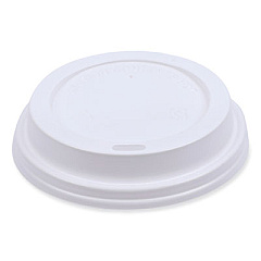 Boardwalk Deerfield Hot Cup Lids, Fits 10 oz to 20 oz Cups, White, Plastic, 50/Pack, 20 Packs/Carton (BWKDEERHLIDW)
