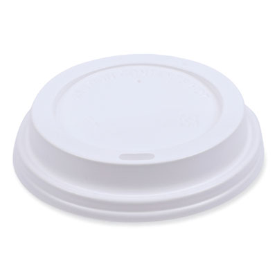 Boardwalk Deerfield Hot Cup Lids, Fits 10 oz to 20 oz Cups, White, Plastic, 50/Pack, 20 Packs/Carton (BWKDEERHLIDW)