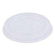Boardwalk Souffle/Portion Cup Lids, Fits 1.5 oz and 2 oz Portion Cups, Clear, 2,500/Carton (BWKPRTLID2)