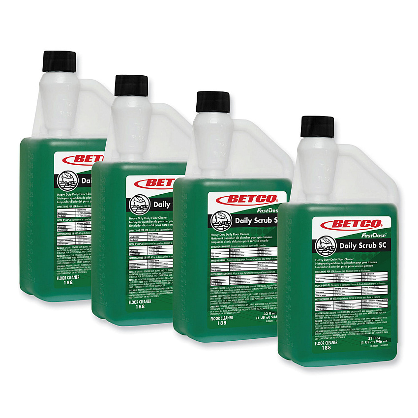 Betco Daily Scrub SC Floor Cleaner, Characteristic Scent, 32 oz Bottle, 6/Carton (BET1884800)