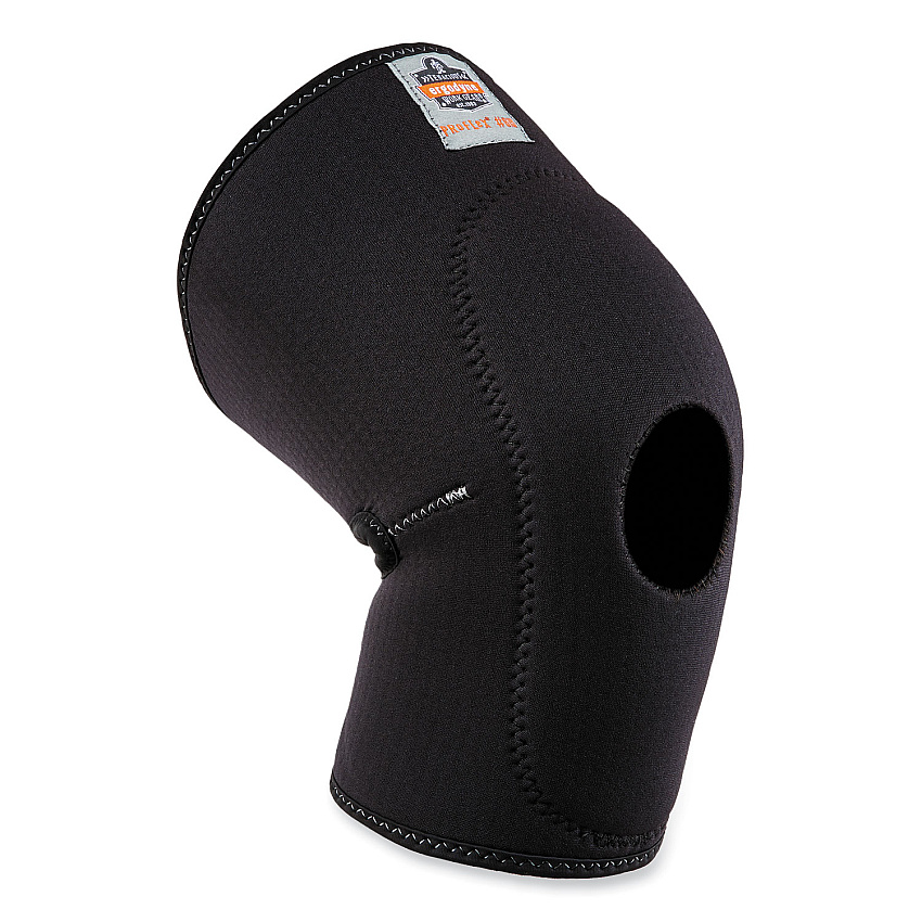 ergodyne ProFlex 615 Open Patella Anterior Pad Knee Sleeve, Small, Black (EGO16532)