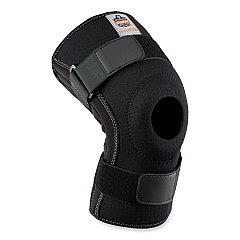 ergodyne ProFlex 620 Open Patella Spiral Stays Knee Sleeve, Large, Black (EGO16544)