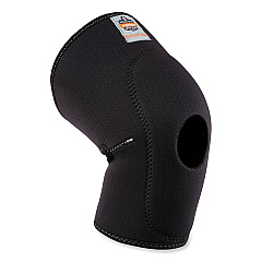 ergodyne ProFlex 615 Open Patella Anterior Pad Knee Sleeve, Medium, Black (EGO16533)