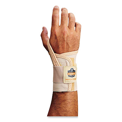 ergodyne ProFlex 4000 Single Strap Wrist Support, Small, Fits Left Hand, Tan (EGO70112)
