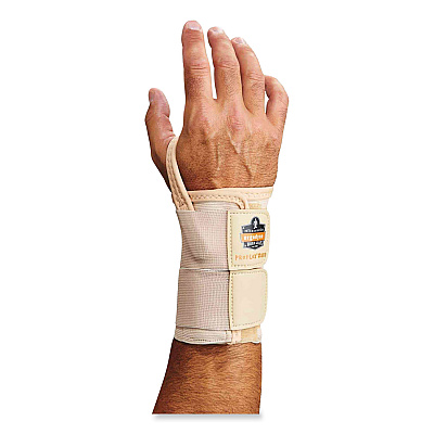 ergodyne ProFlex 4010 Double Strap Wrist Support, X-Large, Fits Right Hand, Tan (EGO70128)
