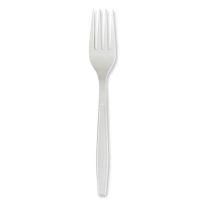 Boardwalk Heavyweight Polypropylene Cutlery, Fork, White, 1000/Carton (FORKHWPPWH)